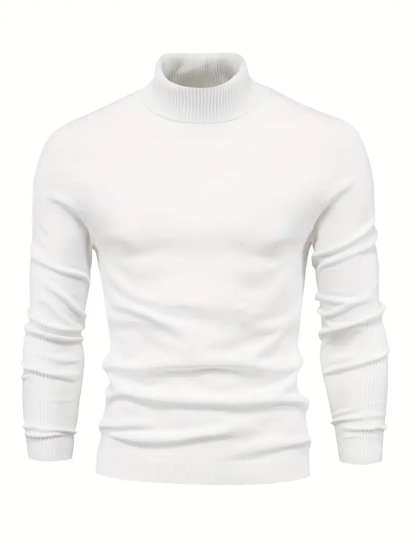 Pullover Herren Rollkragen Slim Fit | Langarm Smart Casual