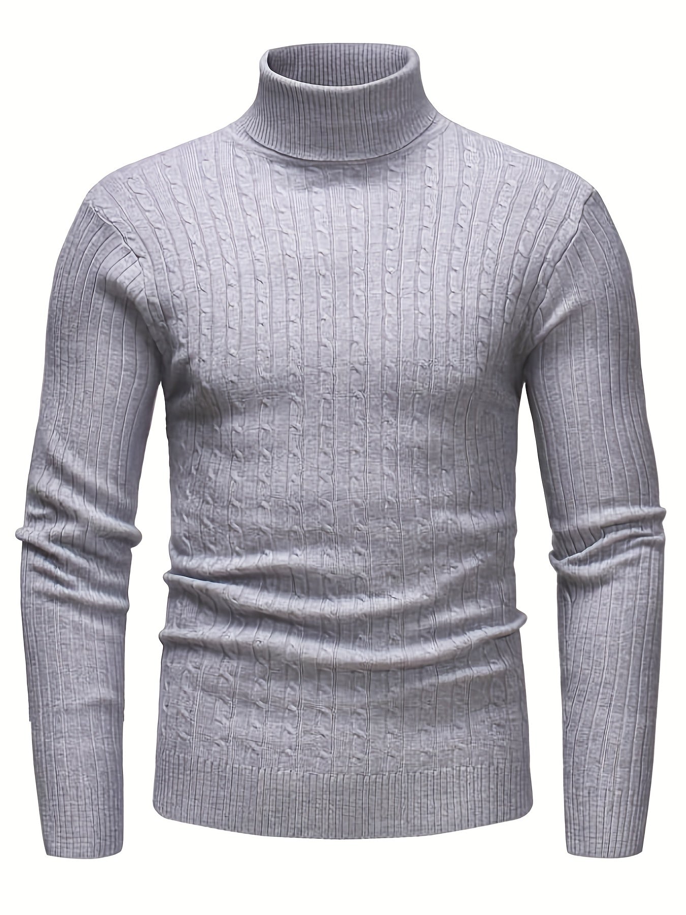 Herren-Rollkragenpullover | Zopfmuster & Winterwärme | Klassische Eleganz