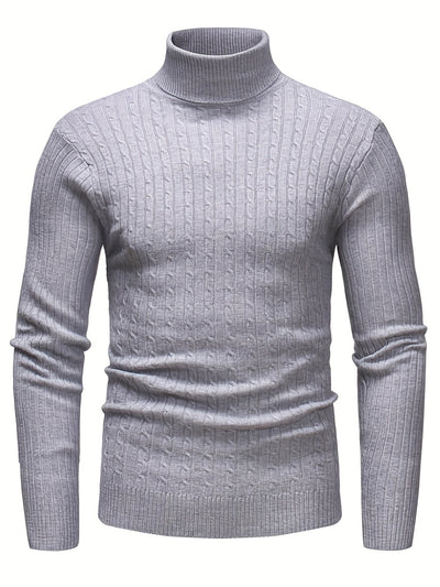 Herren-Rollkragenpullover | Zopfmuster & Winterwärme | Klassische Eleganz