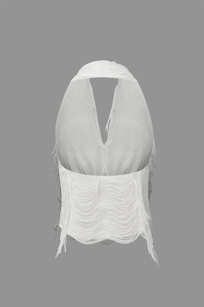 Aphrodite | Exklusives Cut-Out-Zweiteiler-Set mit Fransen-Details