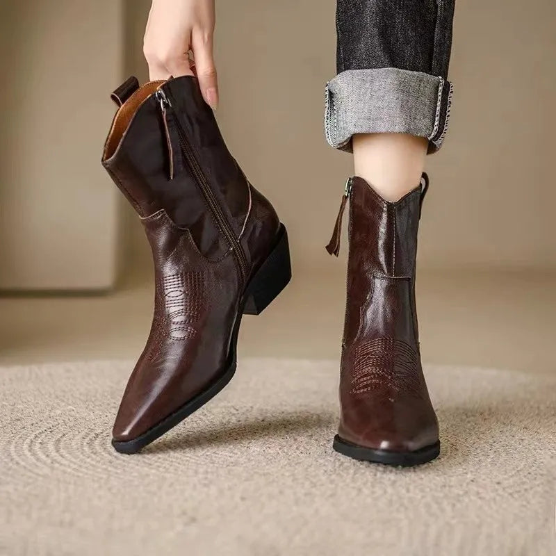 Avelena | Handgefertigte Western-Ritterstiefel Im Bohème-Stil für Frauen