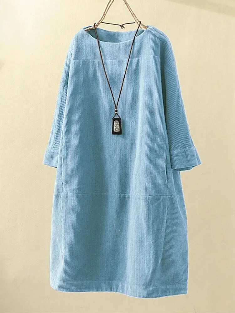 Avelena | Damen Rundhalsausschnitt Kleid