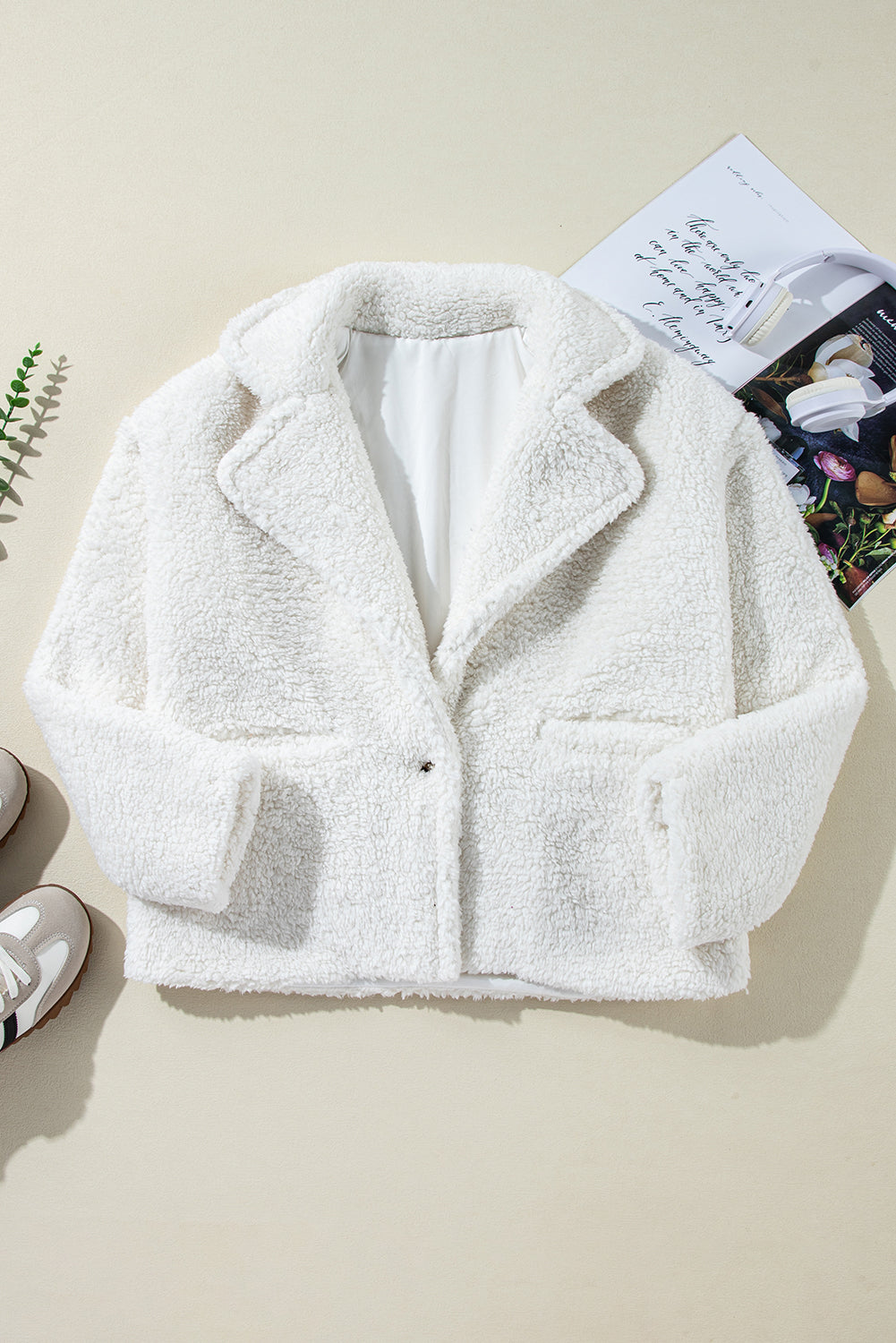 Teddy-Kurzjacke | Flauschiges Material | Gemütlich & Modern