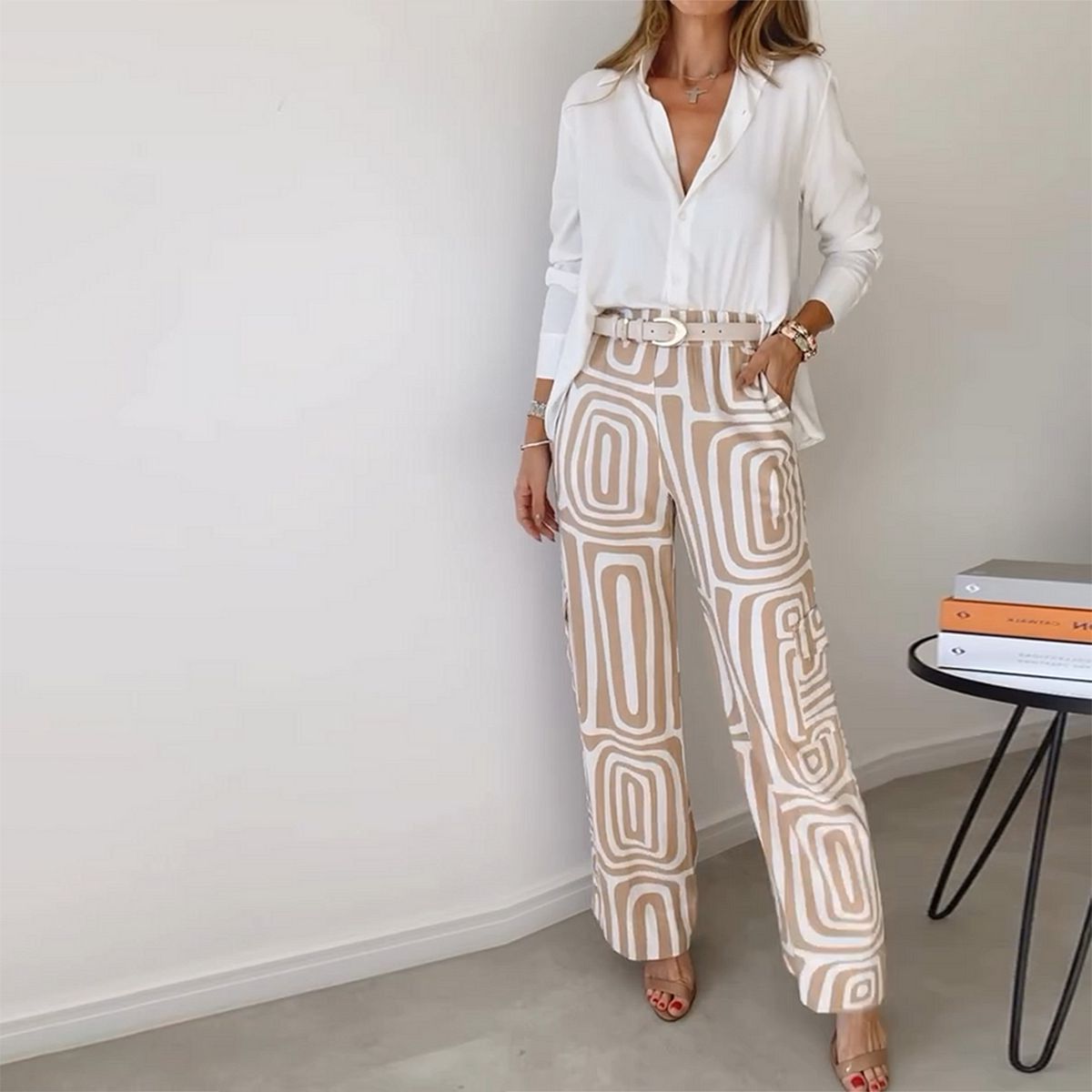 Luftiges Basic-Set | Weite Hose & übergroße Bluse | Eleganter Freizeitlook