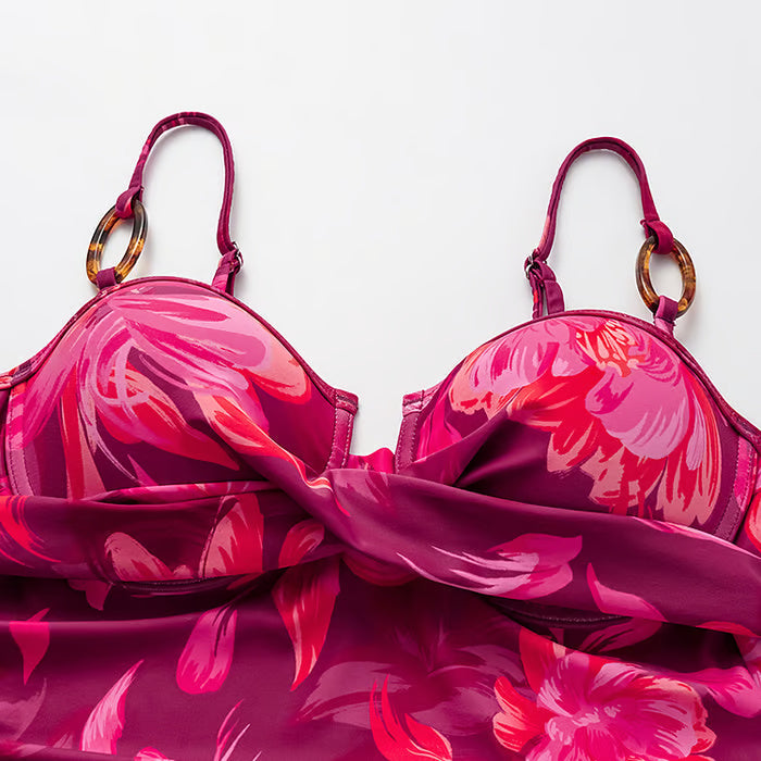 Carla | Zweiteiliger Badeanzug mit Blumendruck