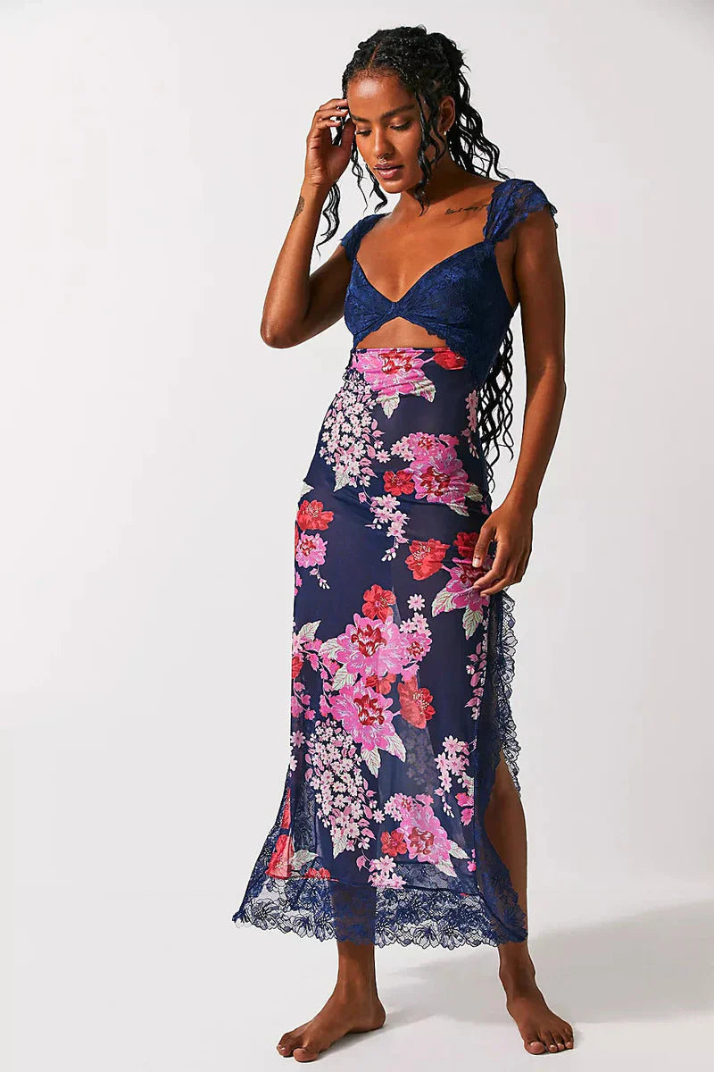 Kaadrie – Kleid mit floralem Spitzenbesatz