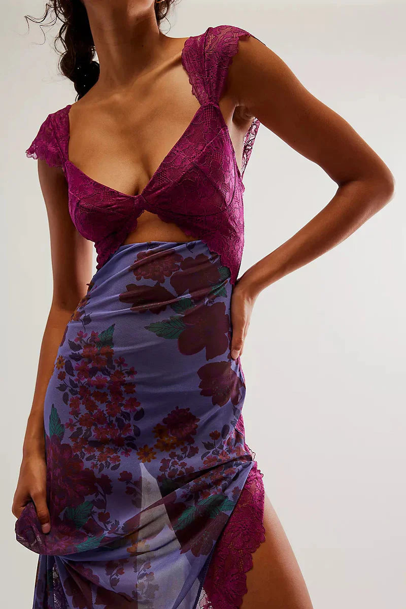 Kaadrie – Kleid mit floralem Spitzenbesatz