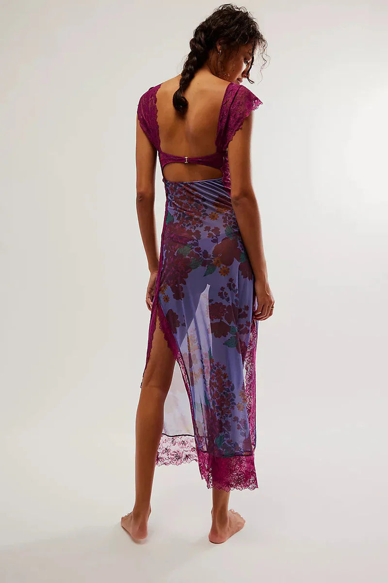 Kaadrie – Kleid mit floralem Spitzenbesatz