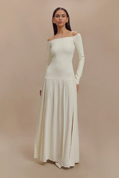 Maxi-Kleid für Damen mit Bardot - Raya
