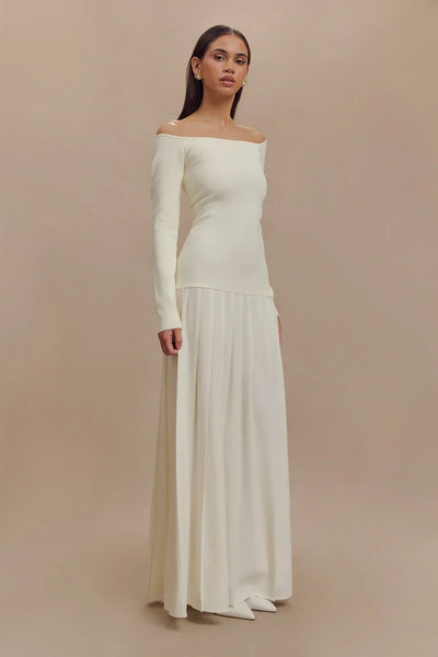 Maxi-Kleid für Damen mit Bardot - Raya