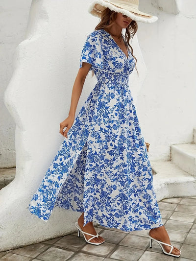 Korin – Elegantes und leichtes Maxikleid mit Blumenmuster