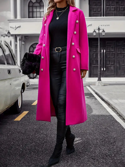 Avelena | Modebewusster Trenchcoat mit Gürtel und Fellbesatz