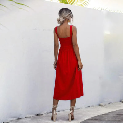 Lilivienne – Elegantes Baumwoll-Leinen-Kleid