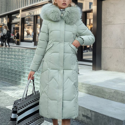 Daunenjacke Damen Lang Mit Kapuze | Gefüttert Und Elegant