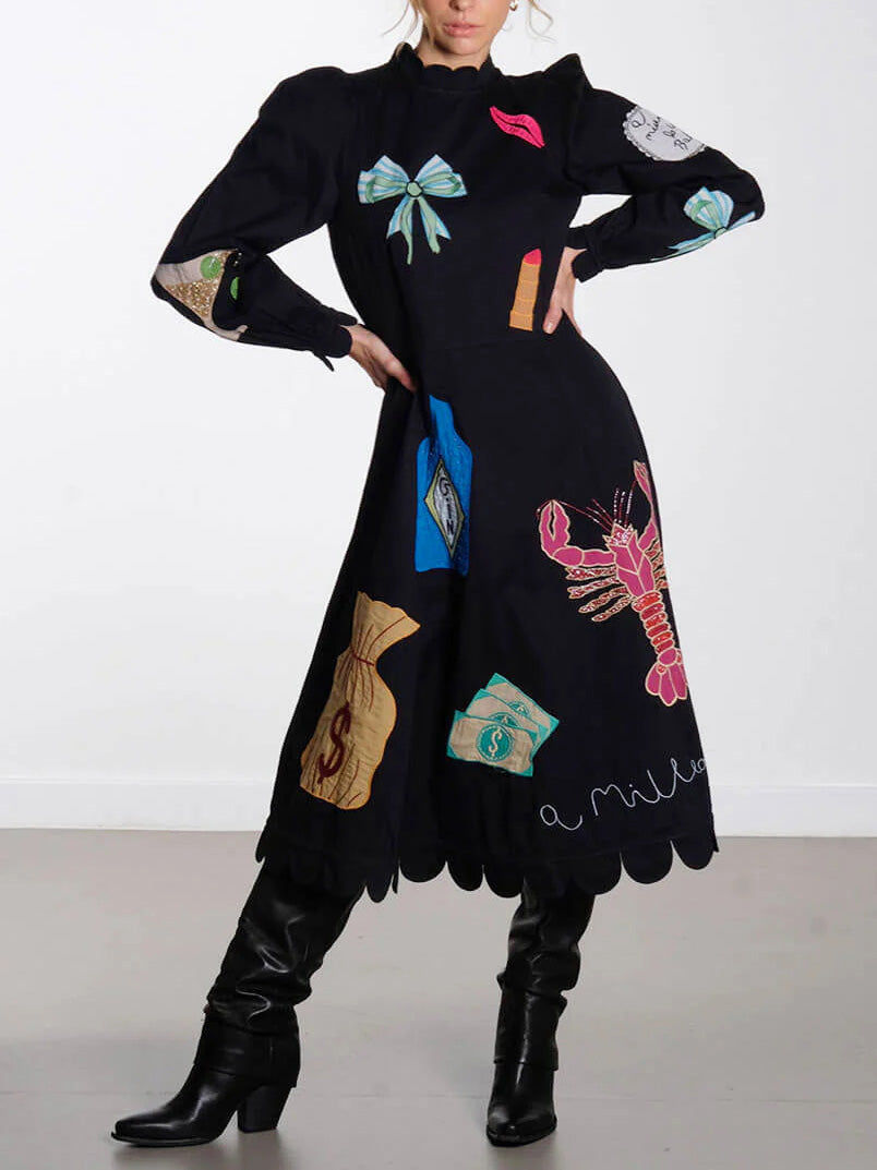 Crustacea Muschel Midi Dress