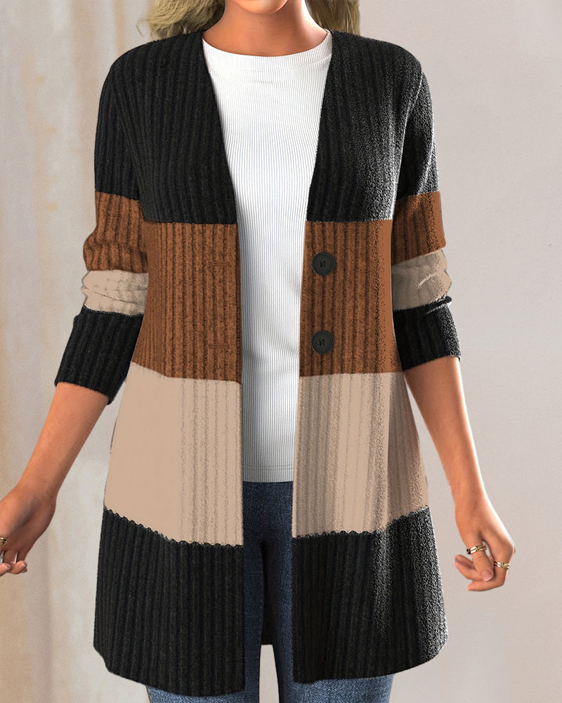 Avelena | Entspannte Jacke mit Farbblöcken