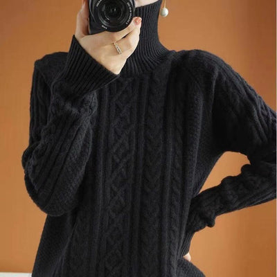 Avelena | Gestrickter Rollkragenpullover aus Kaschmir
