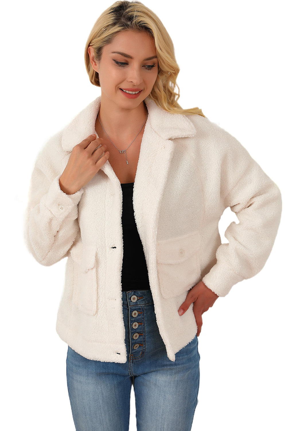 Teddyjacke mit Taschen | Flauschig & Bequem | Lässiger Stil