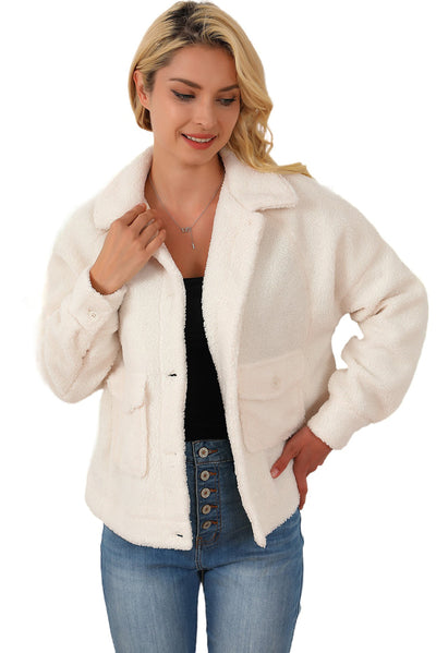 Teddyjacke mit Taschen | Flauschig & Bequem | Lässiger Stil
