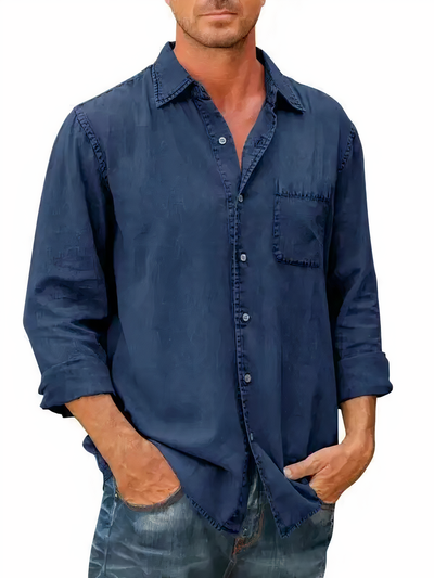 Avelena | Langärmeliges Denim-Hemd