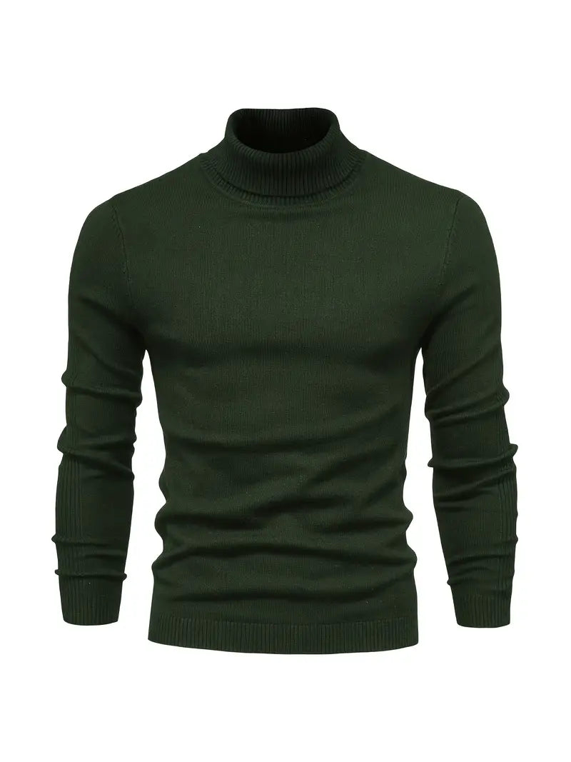 Pullover Herren Rollkragen Slim Fit | Langarm Smart Casual