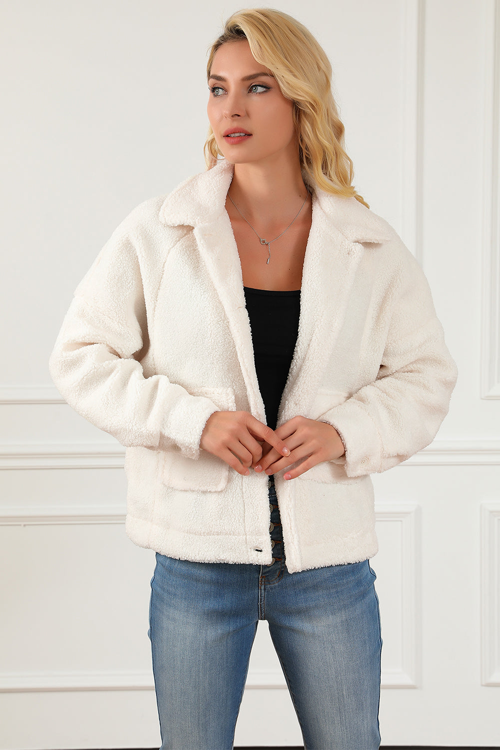 Teddyjacke mit Taschen | Flauschig & Bequem | Lässiger Stil