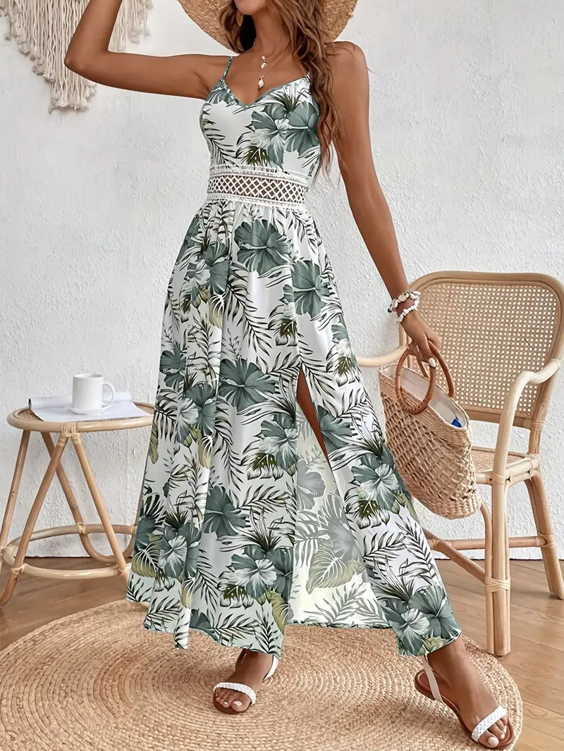 Fayora – Maxikleid mit tropischem Blumenmuster