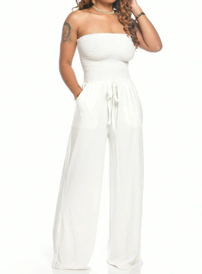 Theodora – Stylischer trägerloser Jumpsuit