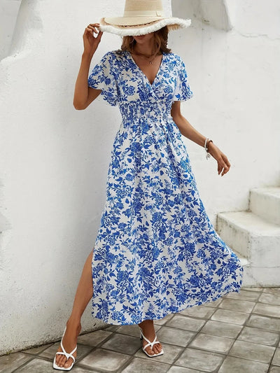 Korin – Elegantes und leichtes Maxikleid mit Blumenmuster