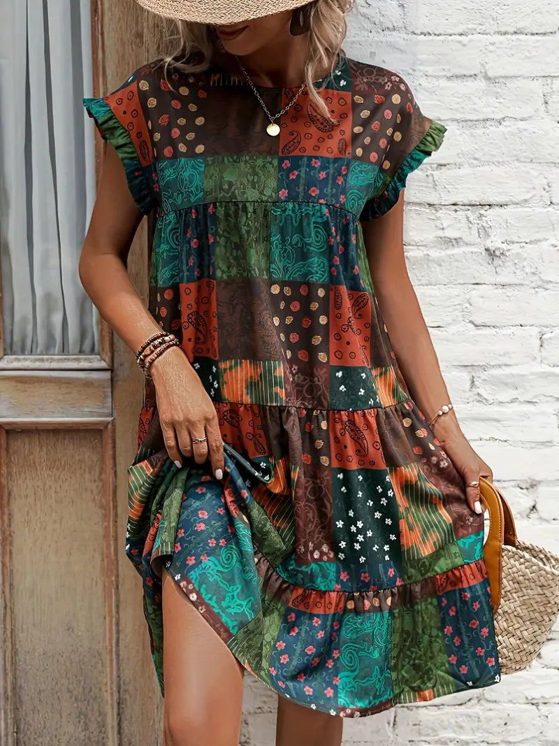 Elyth – Patchworkkleid im Bohème-Stil
