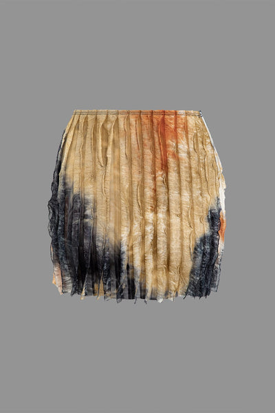 Aviana | Zweiteiliges Plissee-Set mit Farbverlauf & Neckholder-Top