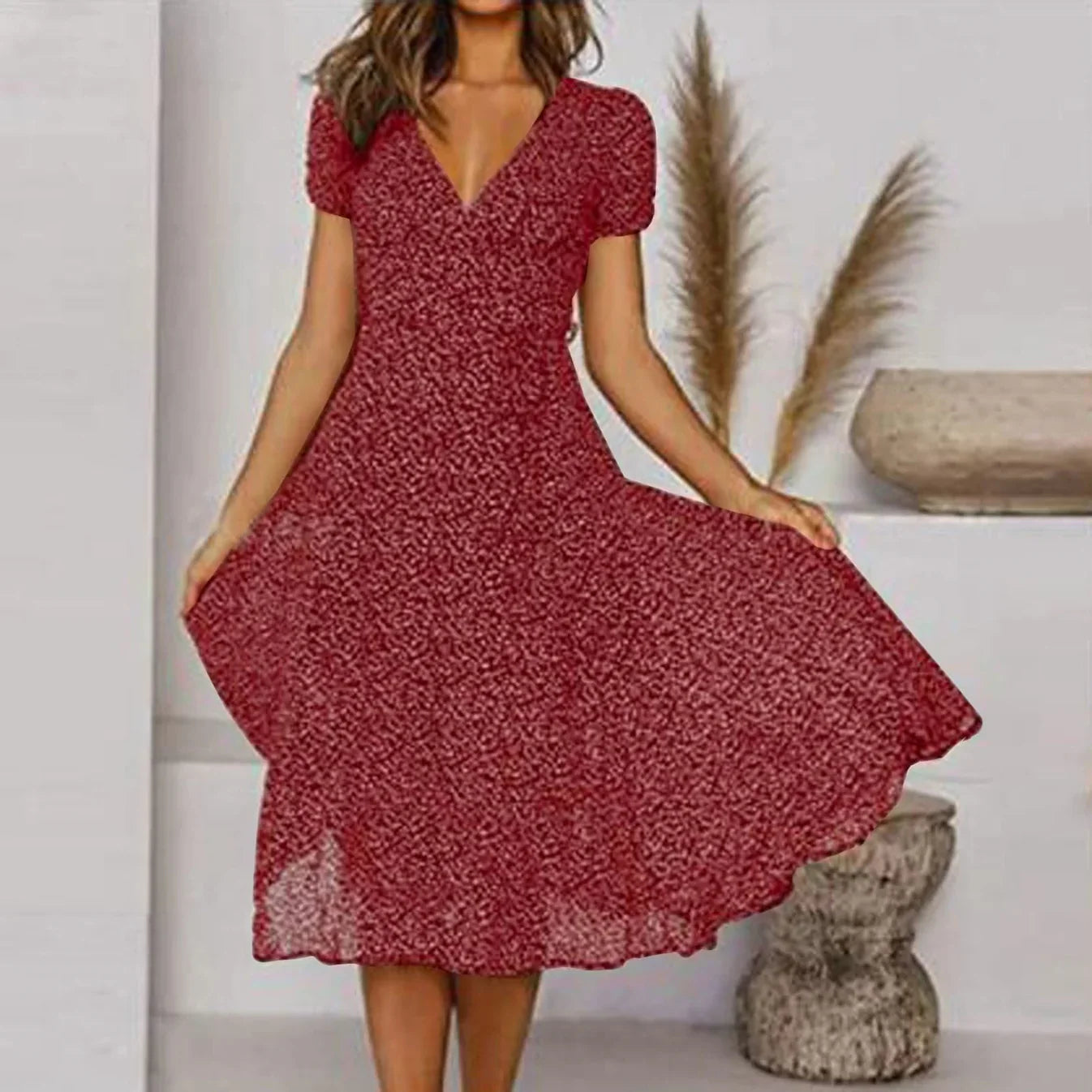 Melisaria – Elegantes Kleid mit Blumenmuster
