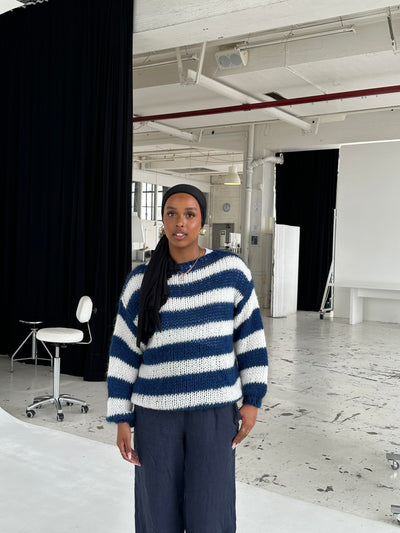 Gestreifter Strickpullover | Lässig und Stilvoll | Oversize-Look
