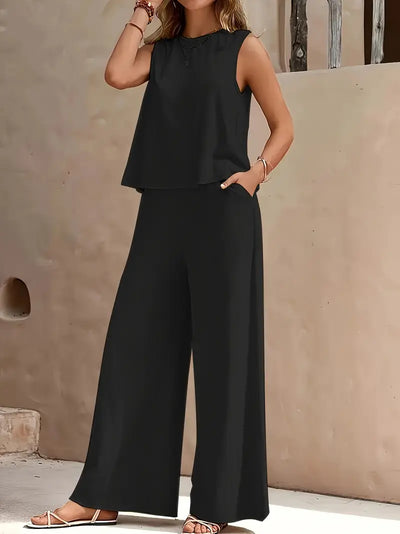 Noressa – Elegantes Zweiteiler-Set mit weitem Bein