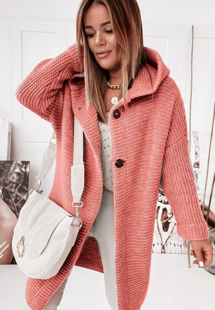 Avelena | Strickmantel mit Kapuze