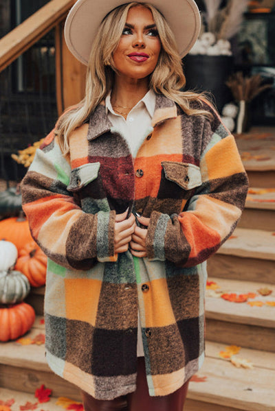 Kariertes Flanellhemdjacke | Kuschelige Textur | Herbstlicher Stil