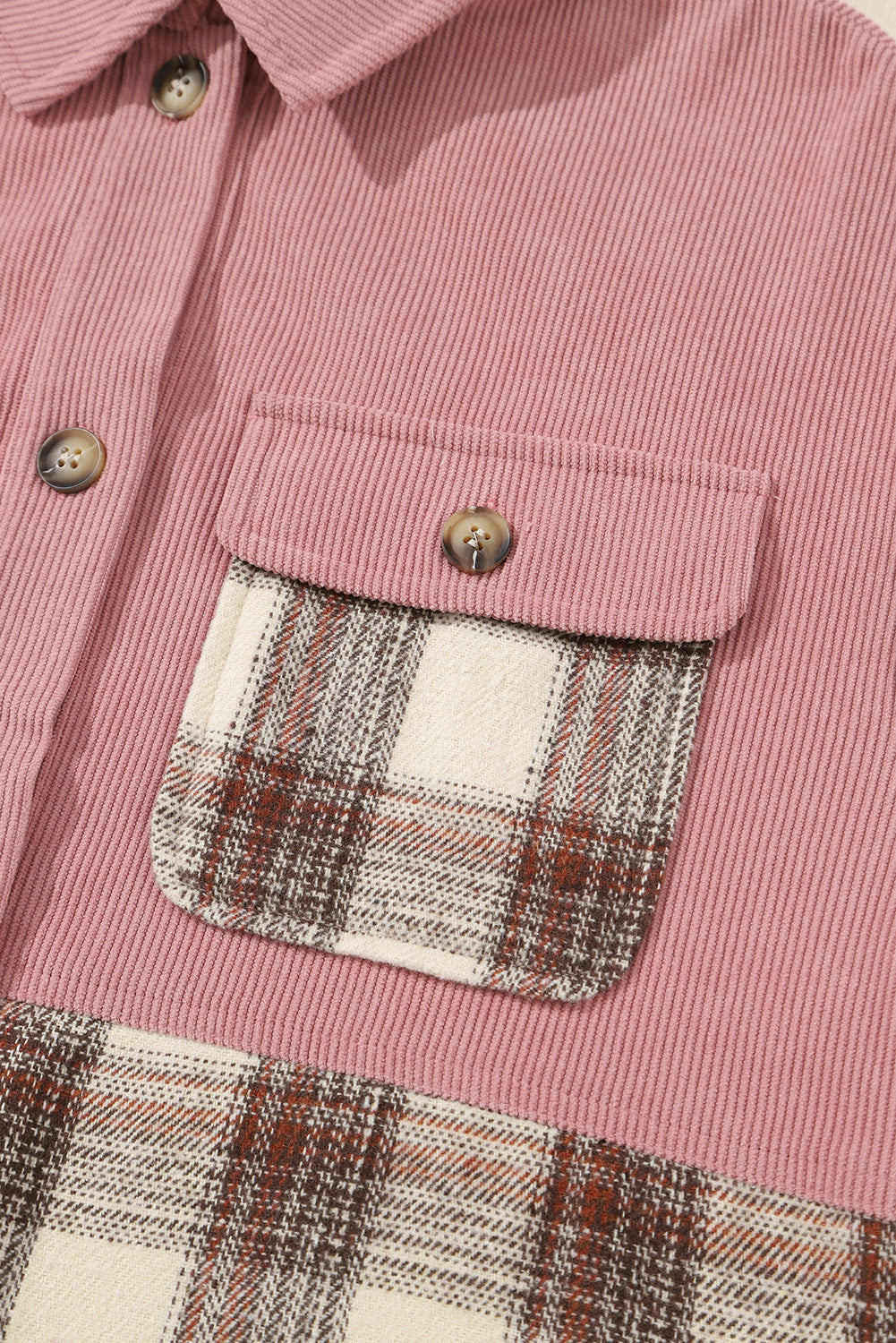 Cord-Hemdjacke mit Karomuster | Weicher Komfort | Lässiger Stil