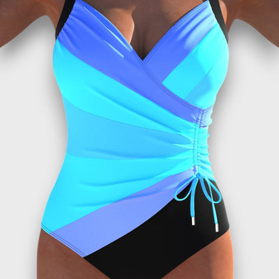 Nerine – Schwarzer Badeanzug mit raffiniertem Twist