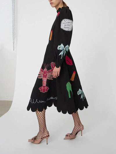 Crustacea Muschel Midi Dress