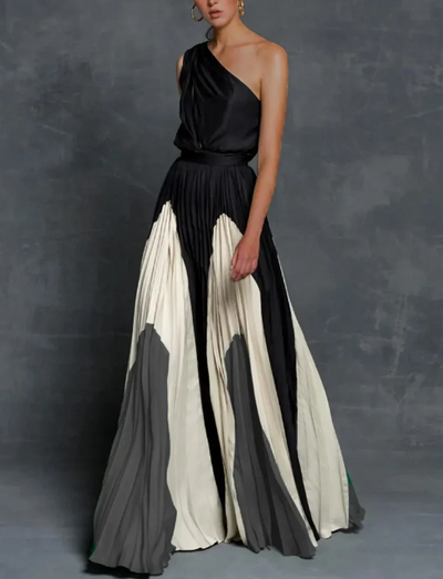 Delaide - One-Shoulder Maxikleider