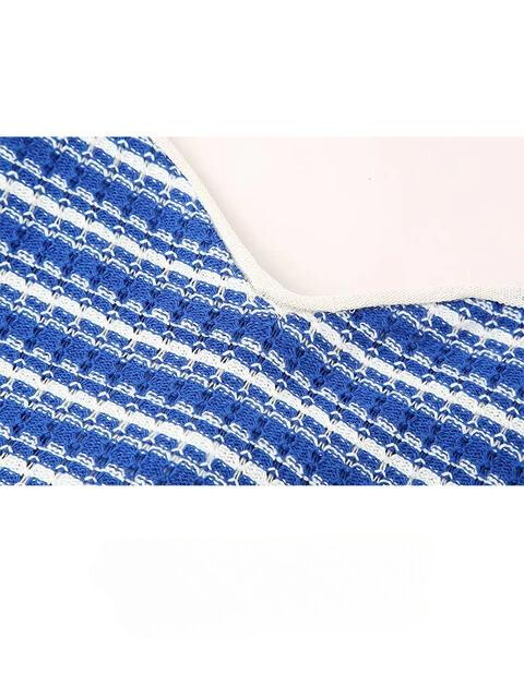 Avelena | Gestricktes Gestreiftes Top und Shorts