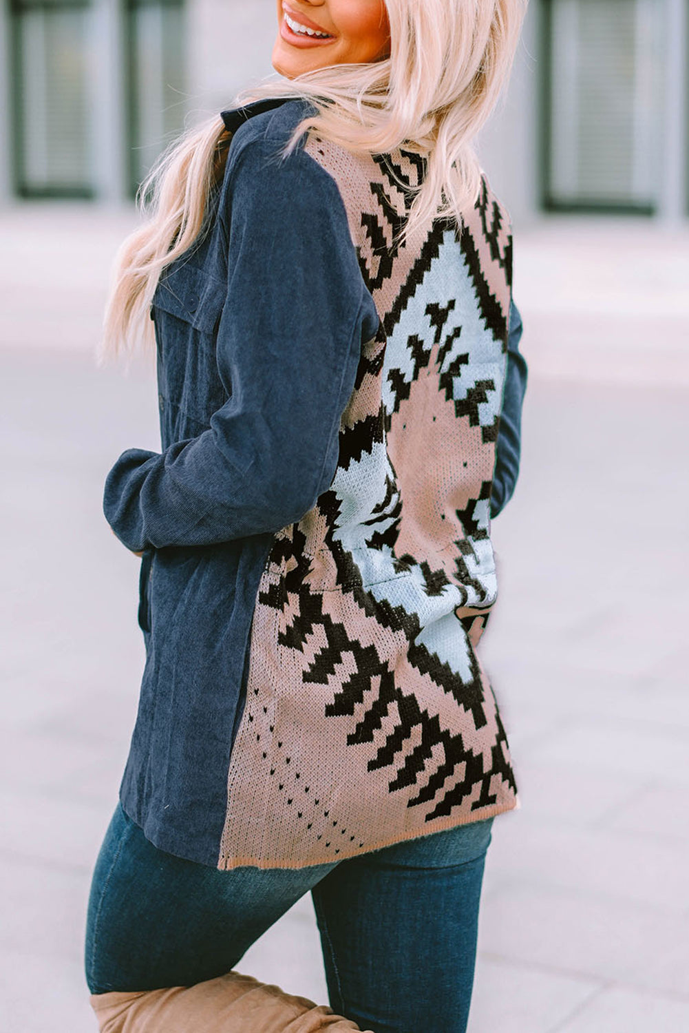 Kordjacke mit Tunnelzug | Lässiger Stil | Vielseitig Tragbar