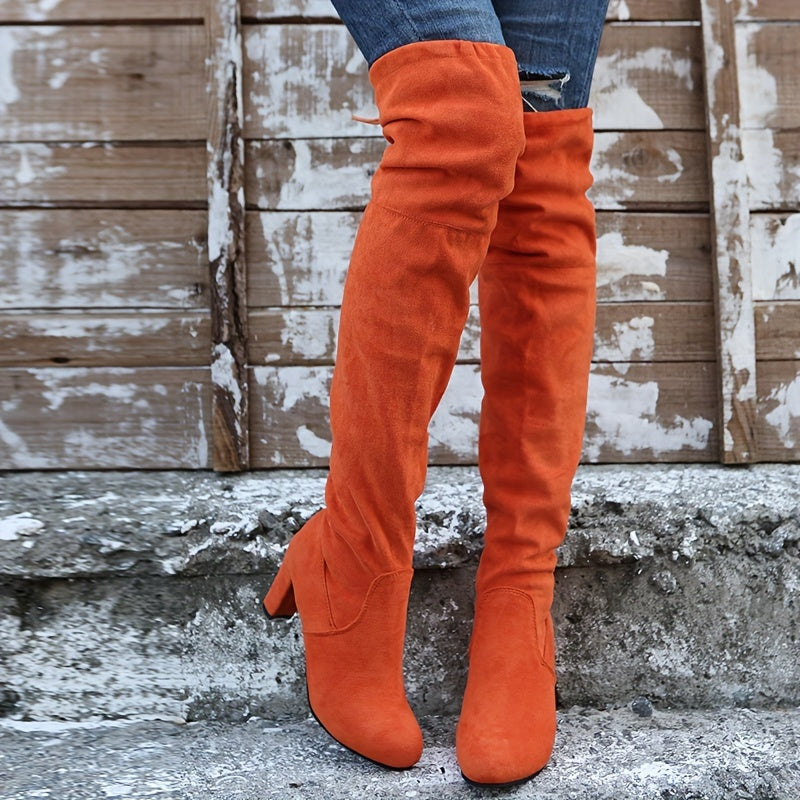 Overknee Stiefel Damen | Überkniehoher Schaft mit Slip-On