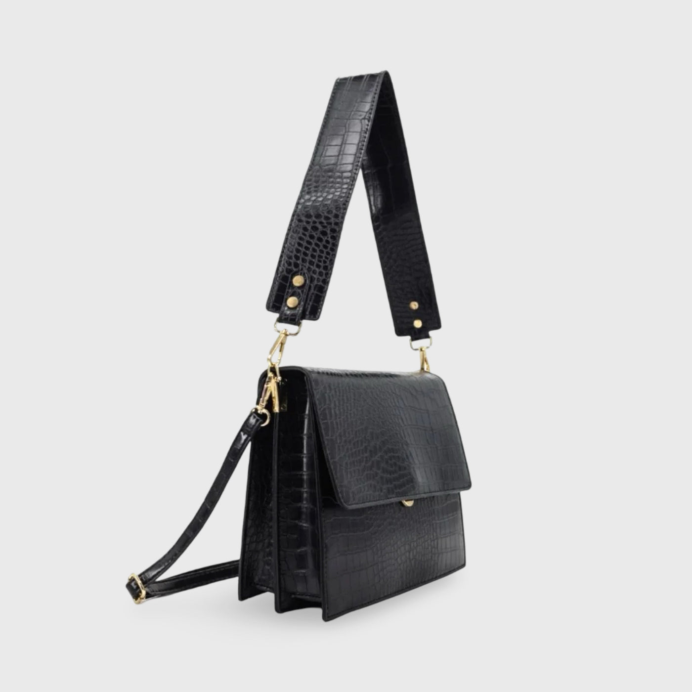 Crossbody Tasche Damen Croco Look – Vegan Leder & Elegant