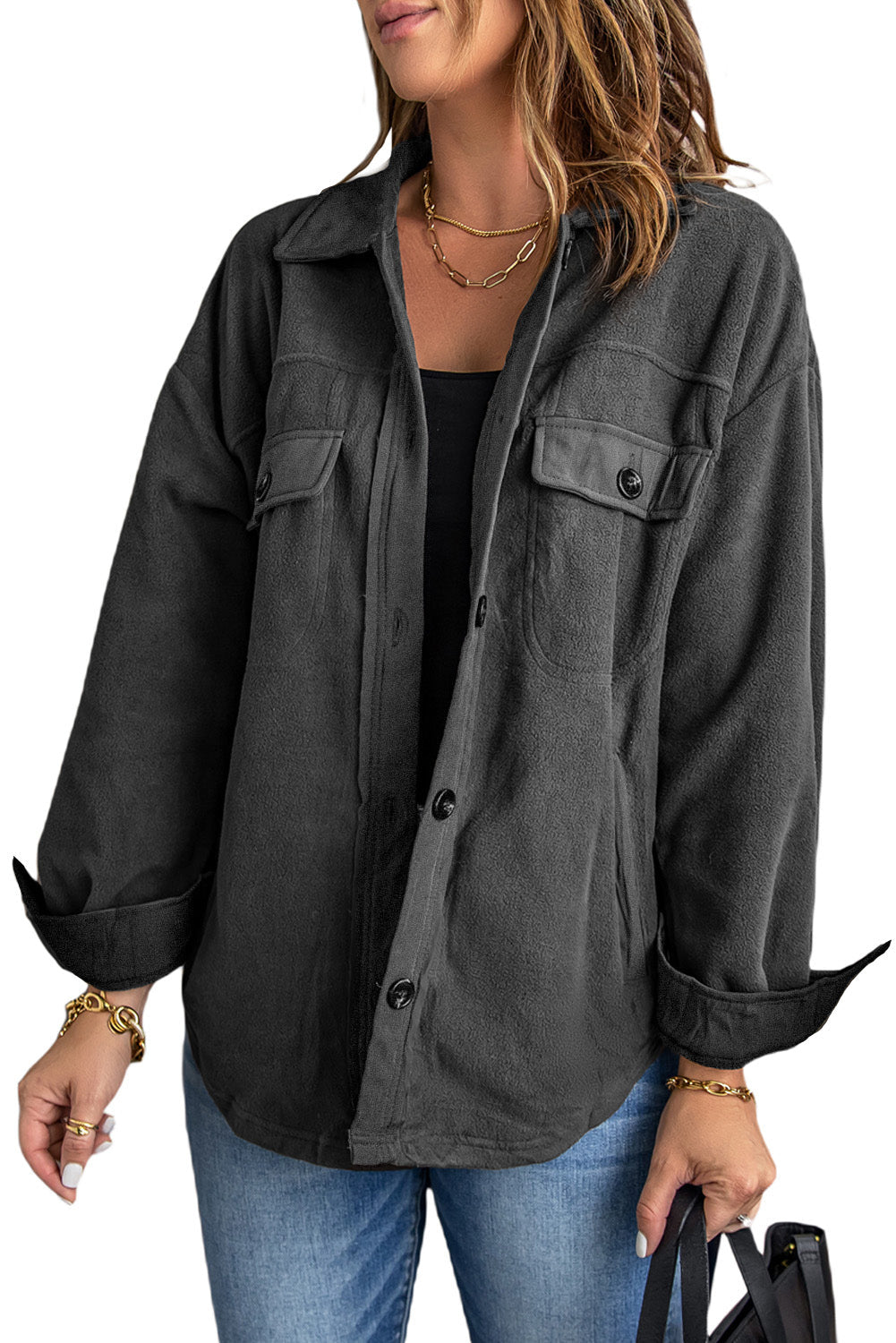 Kuschelige Hemdjacke aus Fleece | Minimalistisch & Gemütlich | Everyday Chic