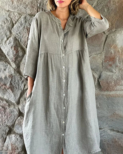 Umbrith – Leichtes Button-Down-Kleid