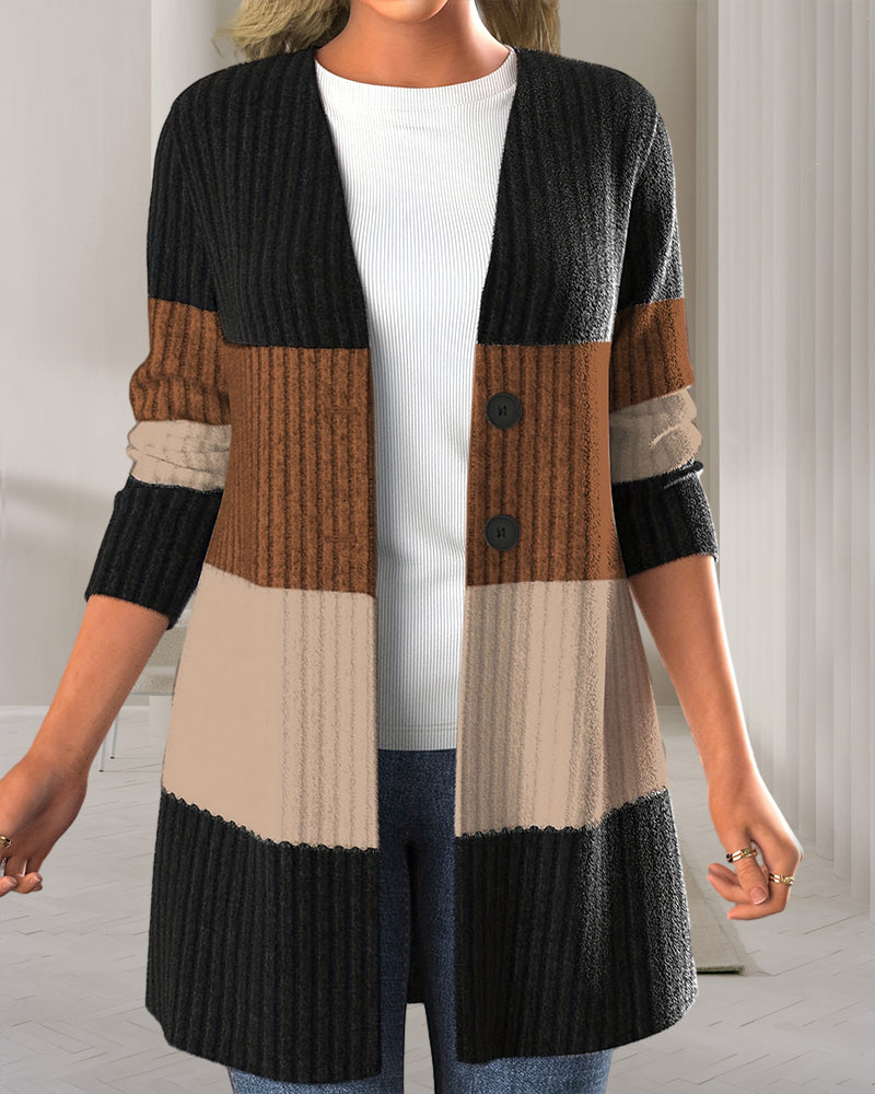 Avelena | Entspannte Jacke mit Farbblöcken