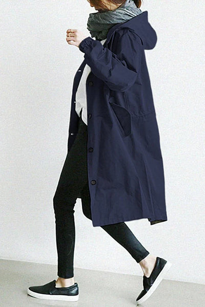 Wasserdichter trenchcoat mit kapuze Helena