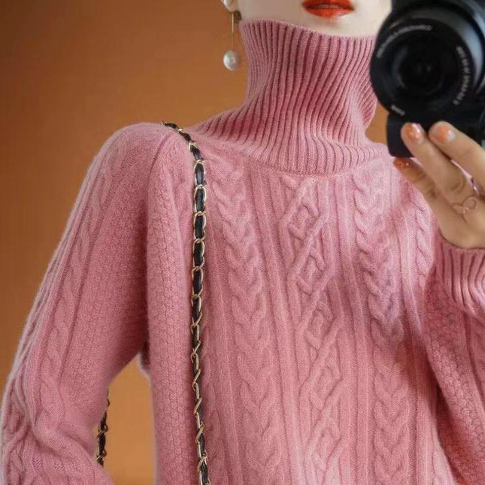 Avelena | Gestrickter Rollkragenpullover aus Kaschmir