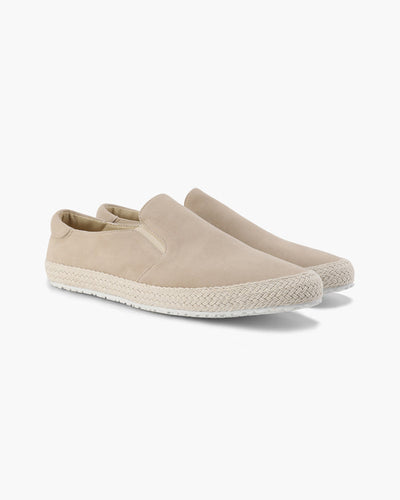 Jacob | Stylischer Espadrille Herren-Slip-On aus Wildleder mit Bastsohle